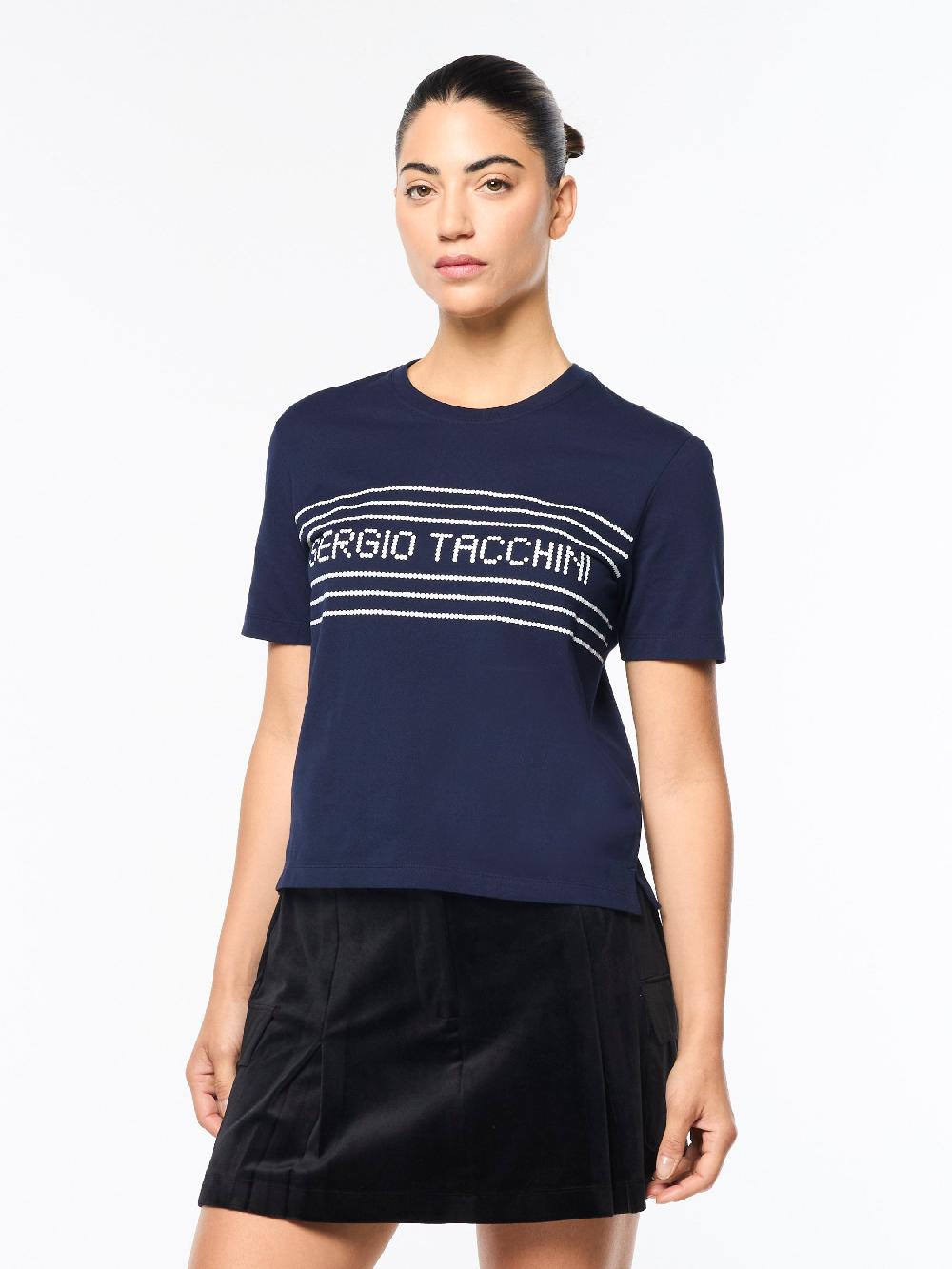 Egonlab X Sergio Tacchini Women's Remo T-Shirt- Maritime Blue