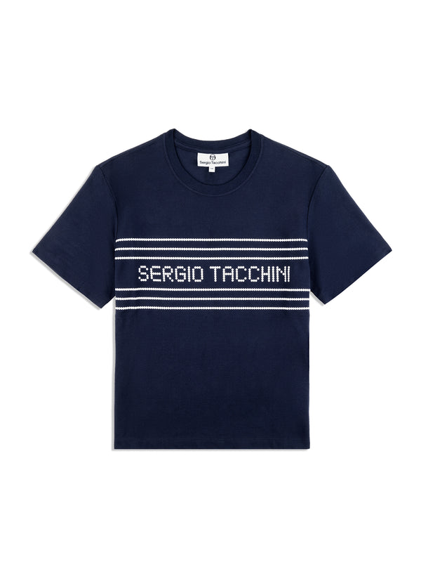 egonlab x sergio tacchini Women's Remo T-Shirt- Maritime Blue