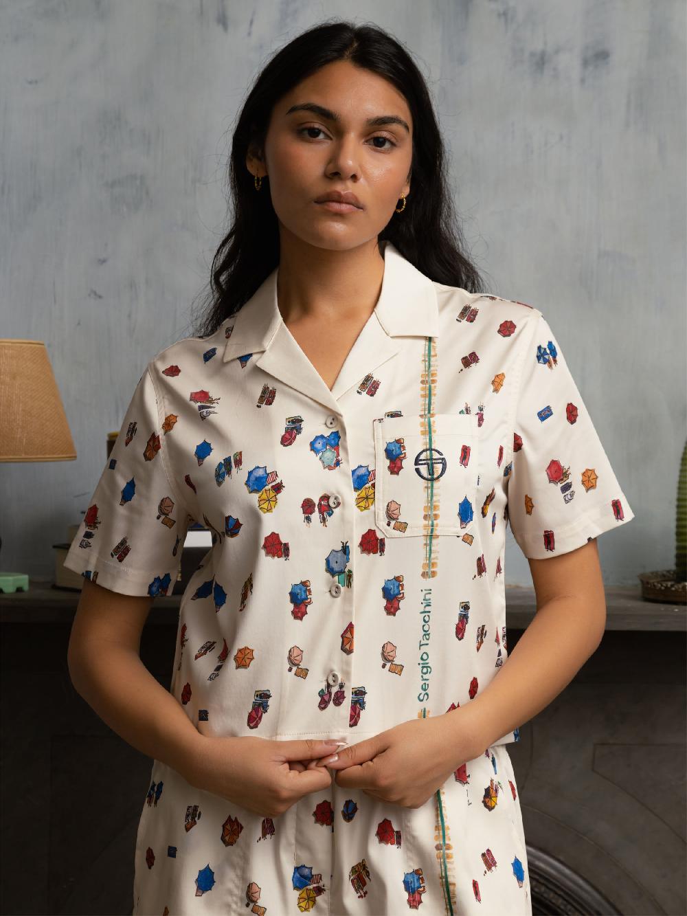 Egonlab X Sergio Tacchini Women's Tosca Shirt- Gardenia