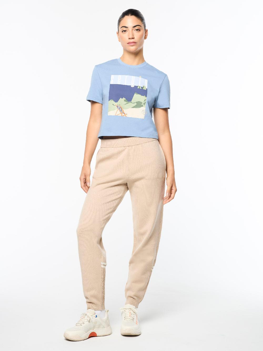 Egonlab X Sergio Tacchini Women's Tosca T-Shirt- Faded Denim