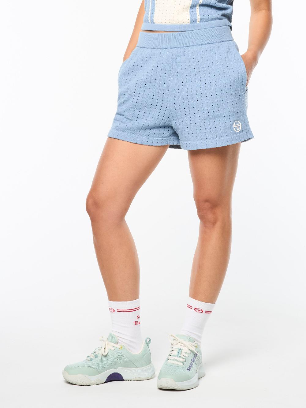 Egonlab X Sergio Tacchini Zola Knit Short- Faded Denim