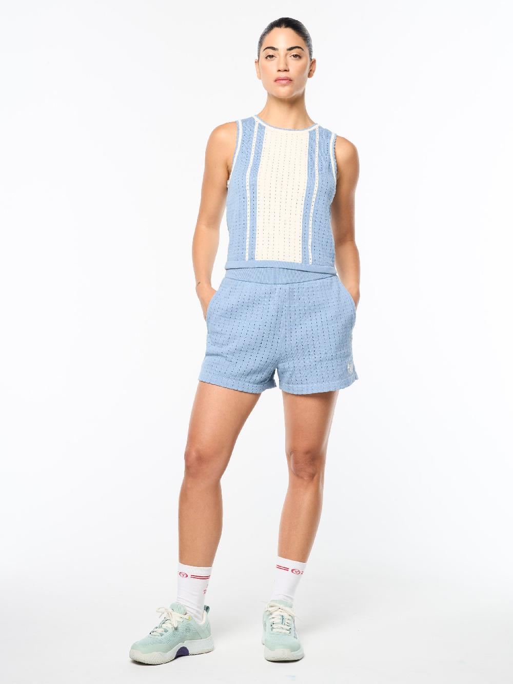 Egonlab X Sergio Tacchini Zola Knit Short- Faded Denim
