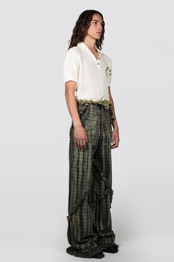 Egonlab. ARGYLE DENIM PANT