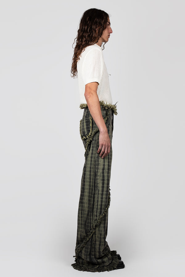 Egonlab. ARGYLE DENIM PANT