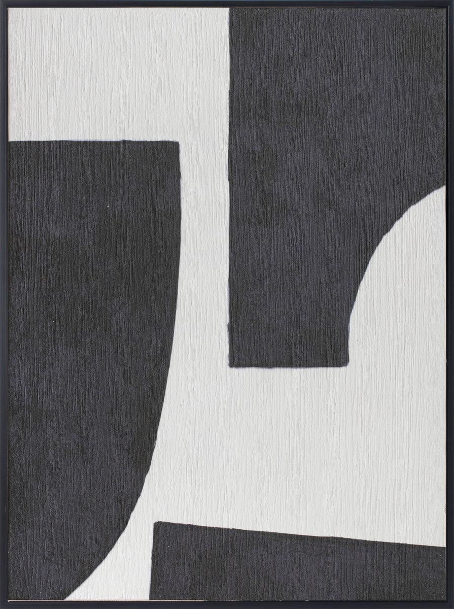 eight mood Belmore Painting H80xW60xD3 2cm Black/White