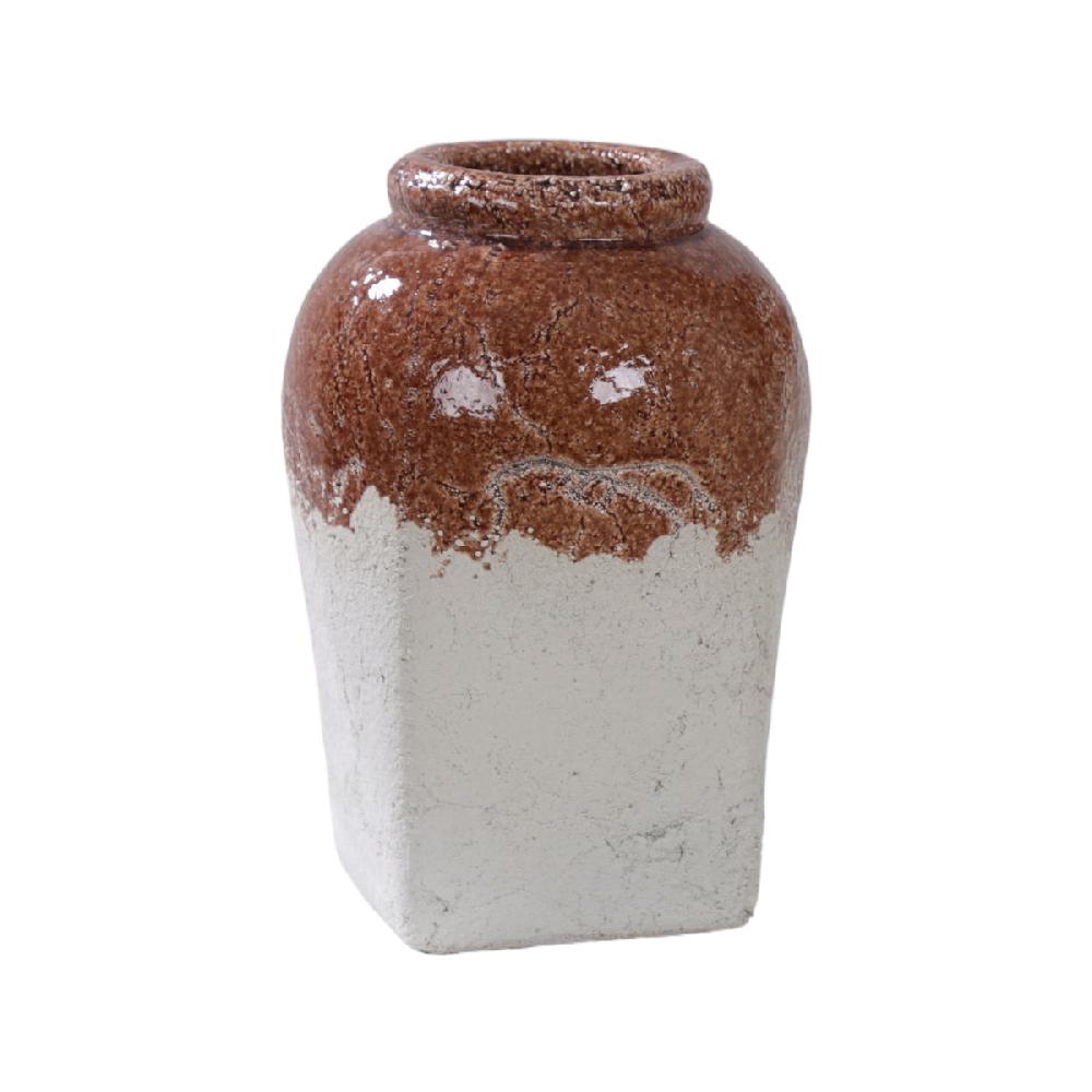 eight mood Boulder Vase dia20xH29xW20cm Beige/Brown