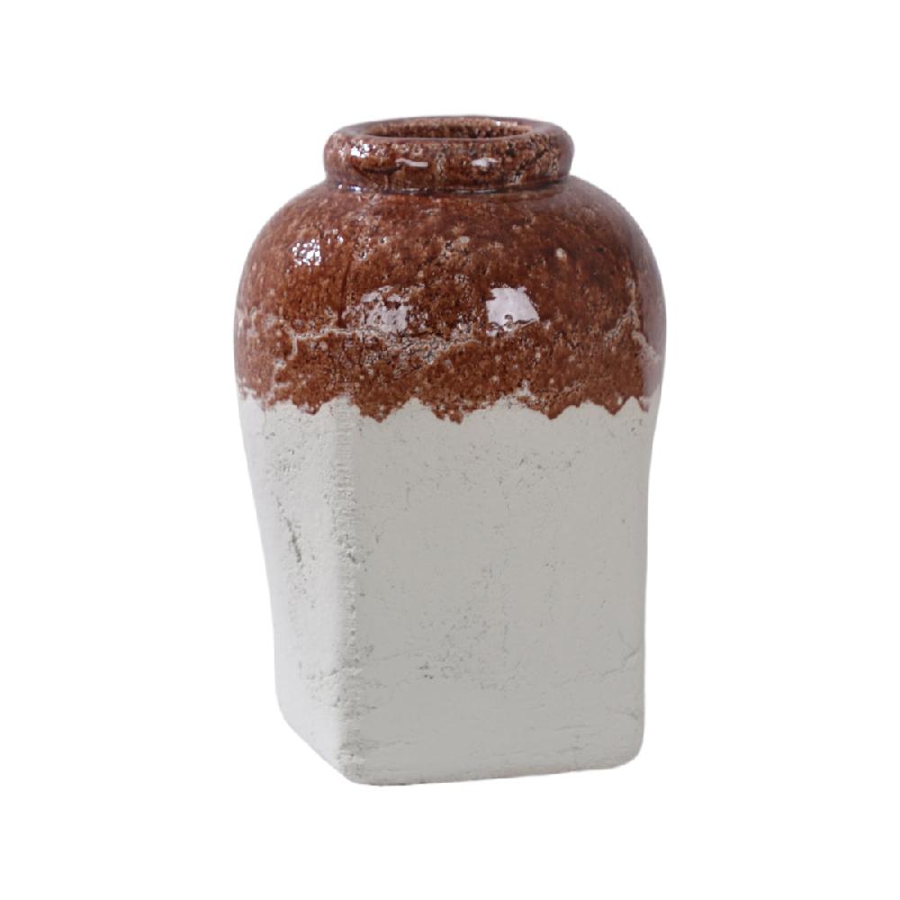 eight mood Boulder Vase dia24.5xH35xW24.5cm Beige/Brown