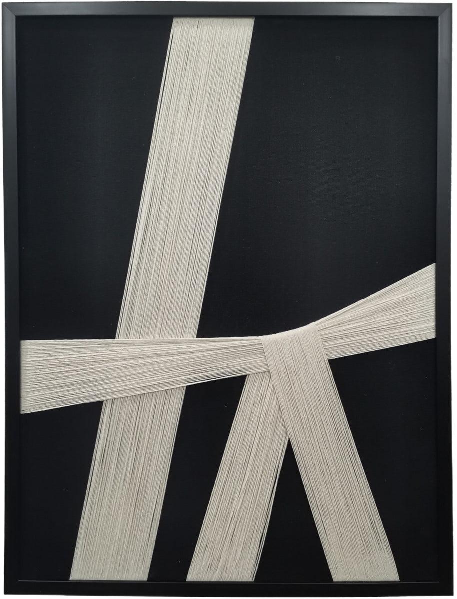 eight mood Cityscape Thread Art L60H80xW3cm Beige/Black