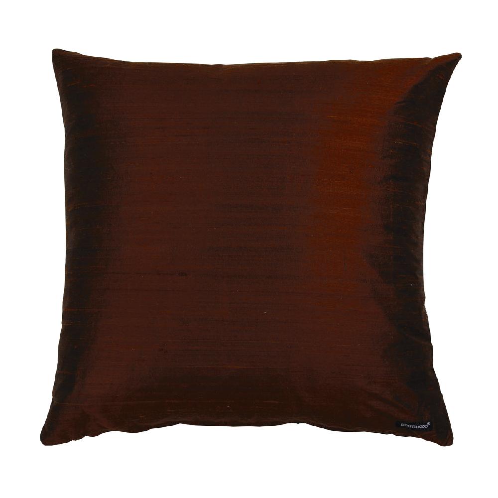 eight mood Dupion Cushion Cover Brown 50 x 50 cm Plain