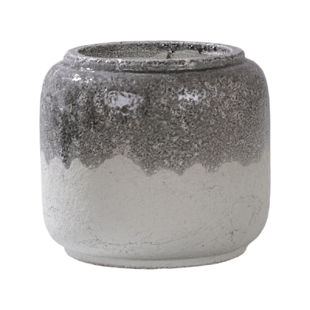 eight mood Earth Pot dia25xH22.5xW25cm Grey/Off White