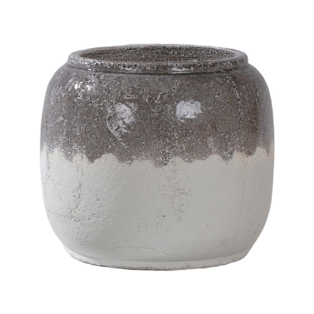 eight mood Earth Pot dia31xH27xW31cm Grey/Off White