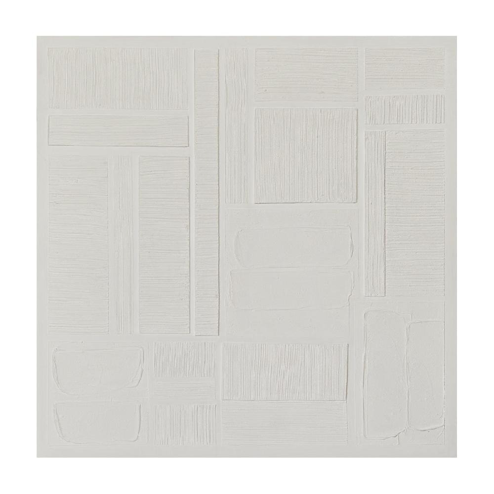 eight mood April Painting H90xW90xD3cm Crisp white