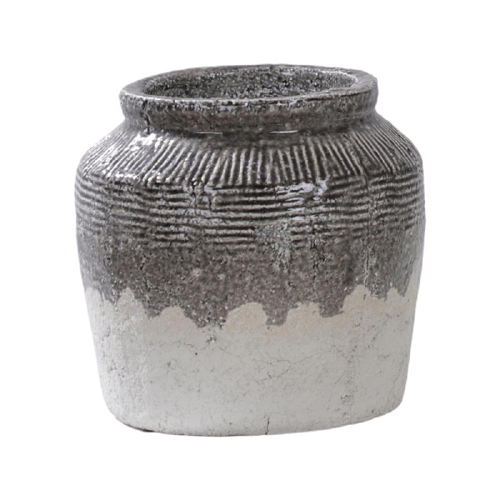 eight mood Boho Pot dia24xH23xW24cm Grey/Off White