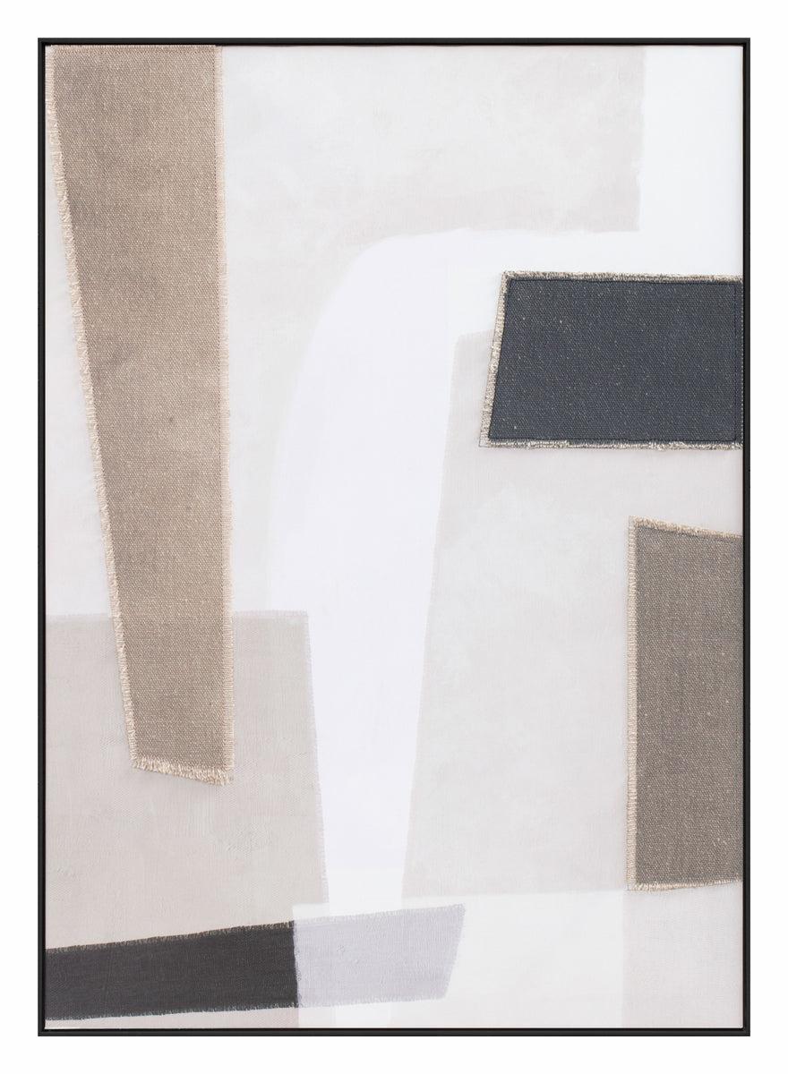 eight mood Carved Painting H100xW76xD3 8cm Beige