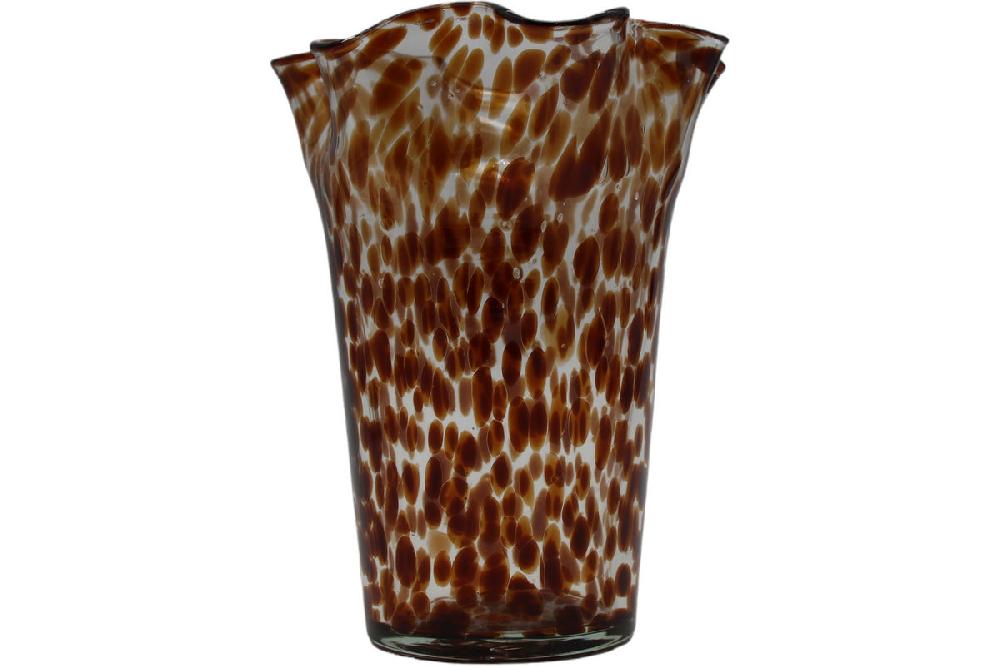 eight mood Fiesta Vase dia21xH23cm White/Brown