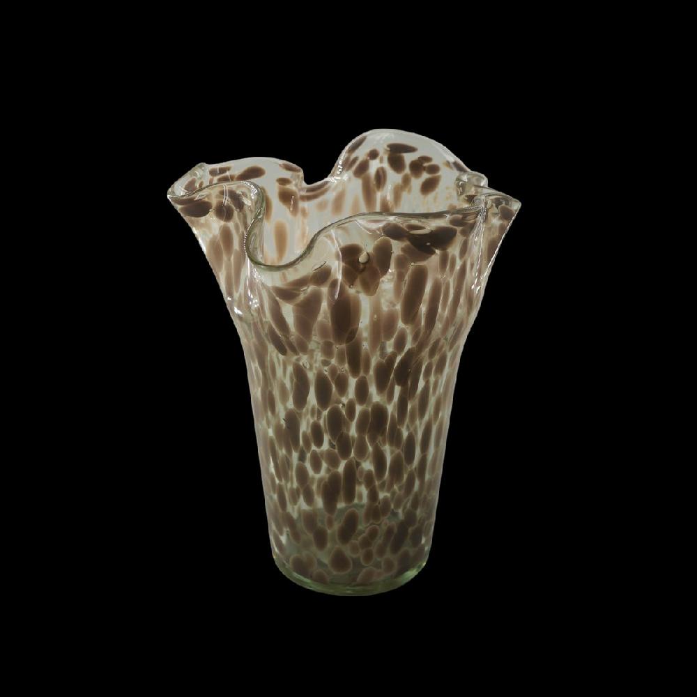 eight mood Fiesta Vase dia21xH23cm White/Dark grey