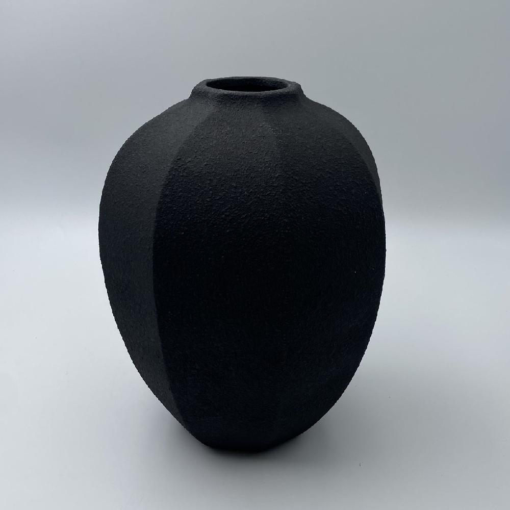 eight mood Japandi Vase dia25xH34cm Black