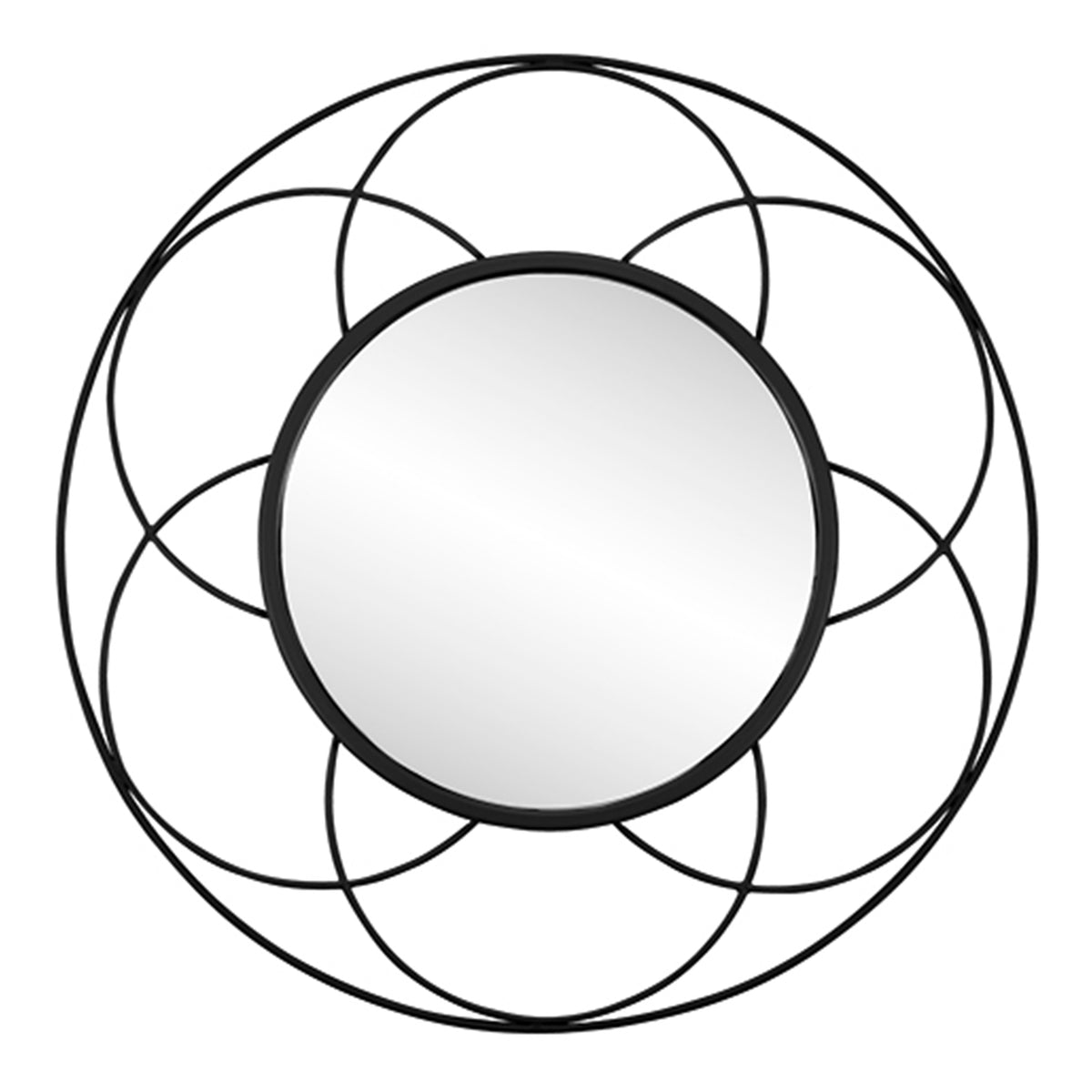 eight mood Lily Mirror dia70xH2 cm Raven