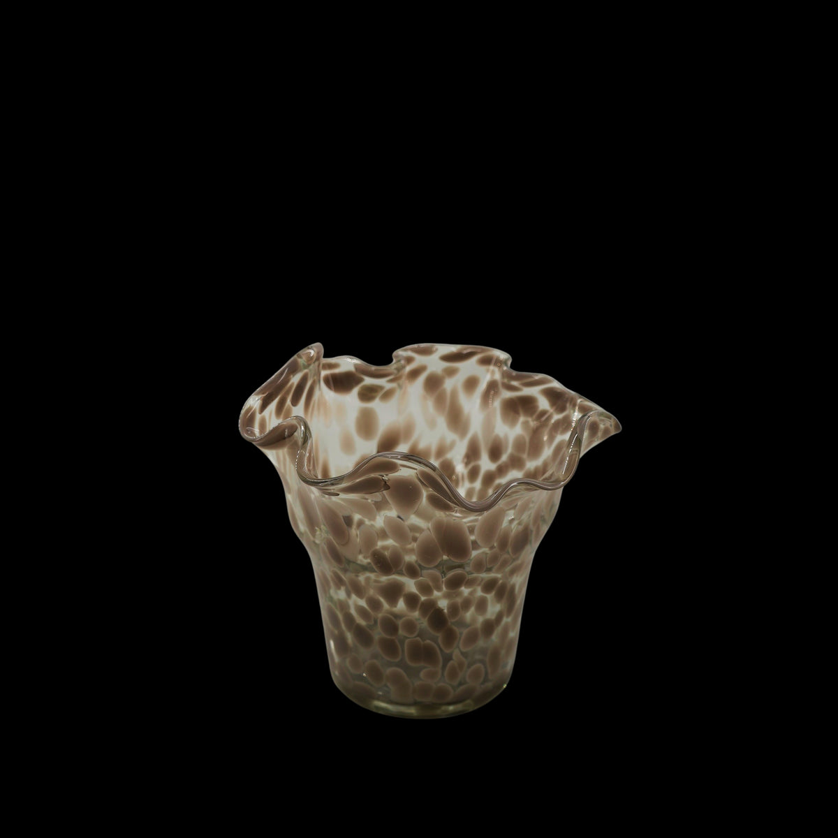 eight mood Macaw Vase H15xW19 5cm White/Dark grey