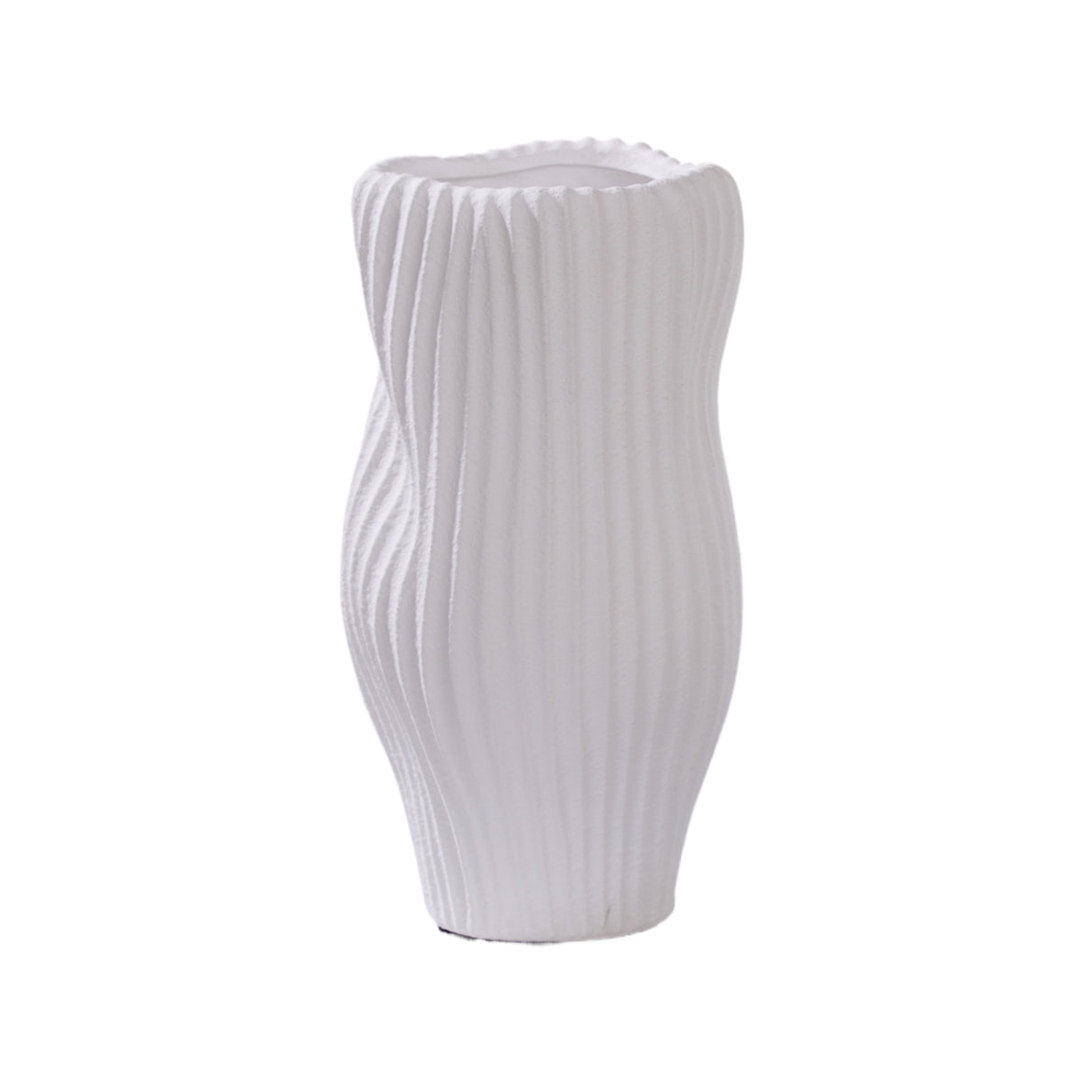 eight mood Stonehaven Vase dia17xH32.5cm White