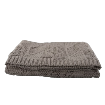 eight mood Luca Throw L152xW127cm White/White Washed