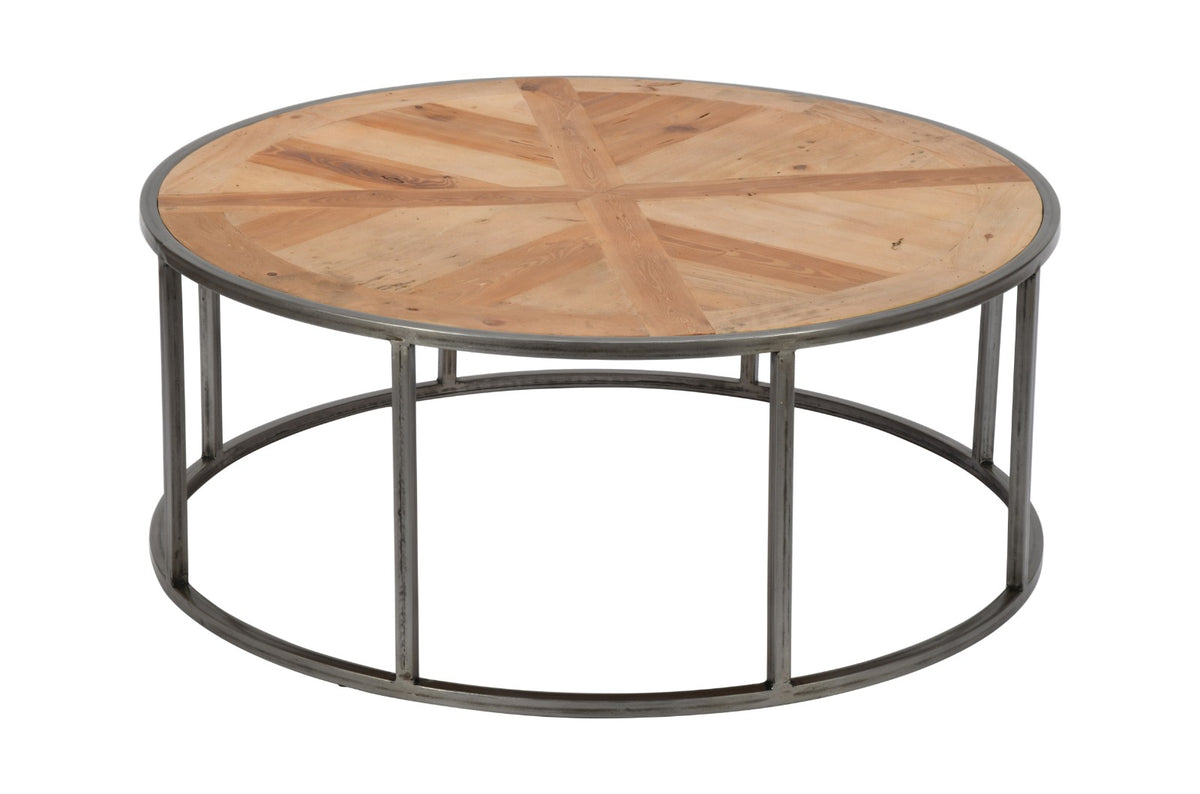 eight mood Maison Round Coffe Table dia100xH40cm Solid Pine Parquet