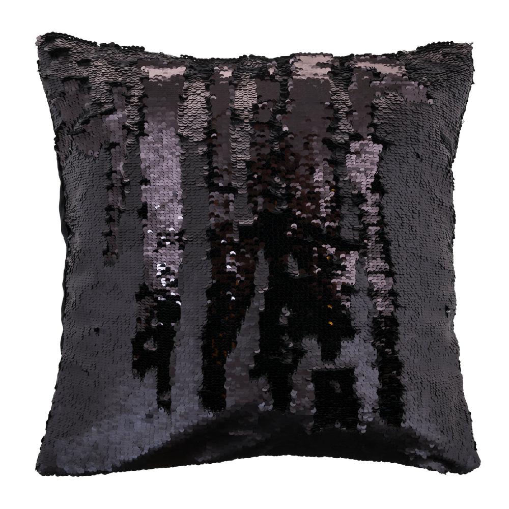 eight mood Mermaid Cushion Cover W45xL45cm Matt Black/Shiny Black