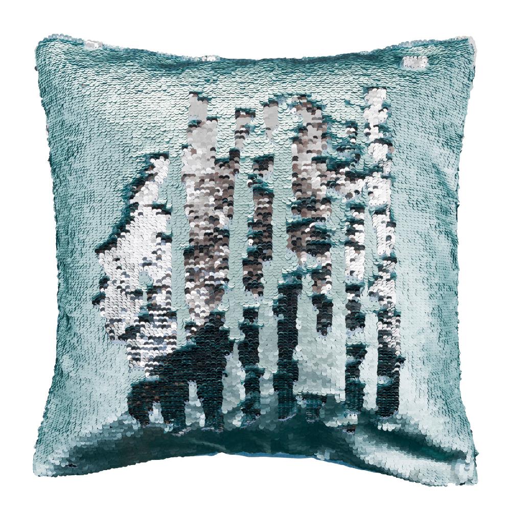 eight mood Mermaid Cushion Cover W45xL45cm Matt Mint/Shiny Silver