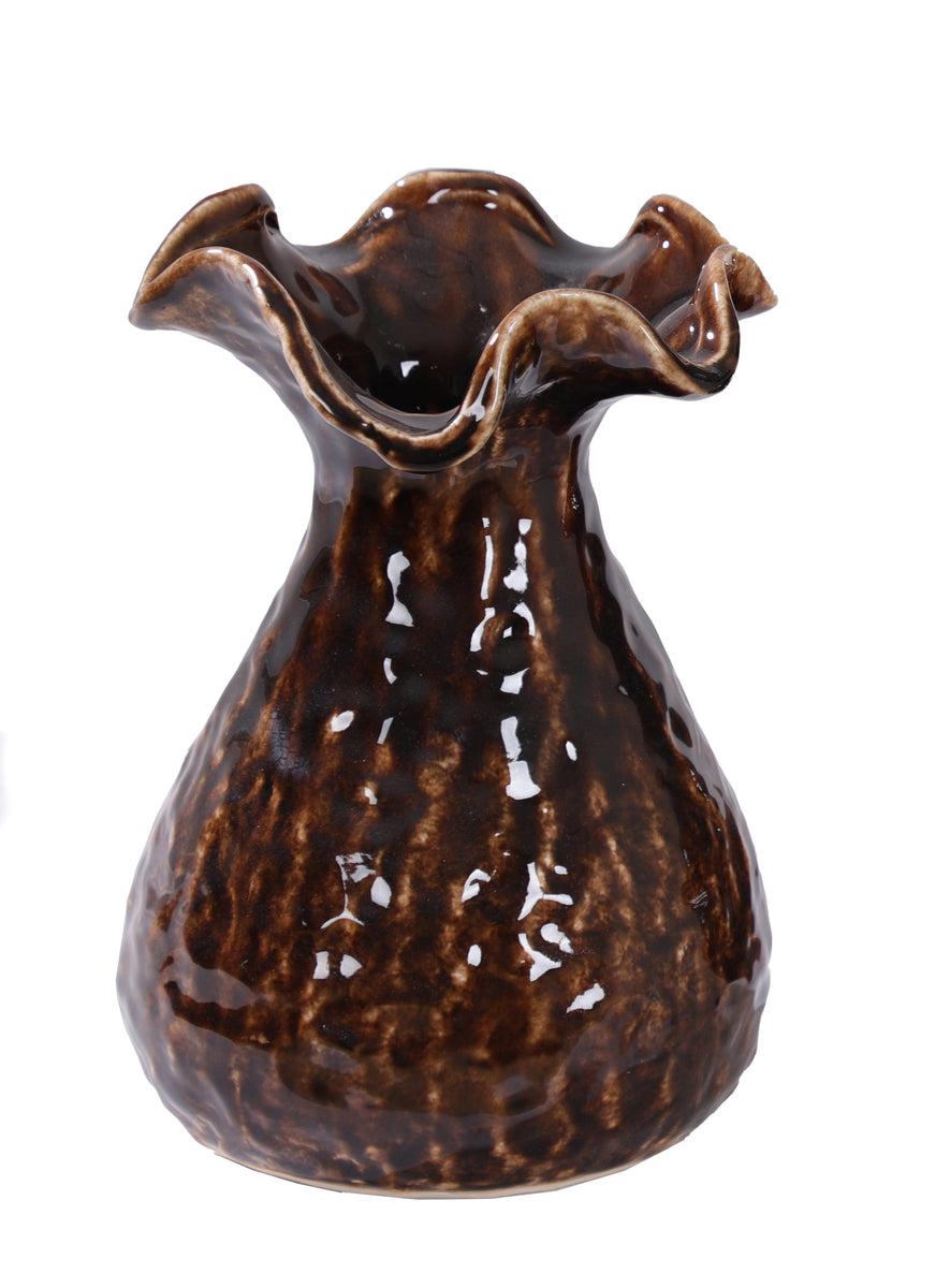 eight mood Nord Vase dia18xH25xW18cm Dark Brown (mörkbrun)/Cocoa Brown eight mood Nord Vase dia18xH25xW18cm Dark Brown (mörkbrun)/Cocoa Brown