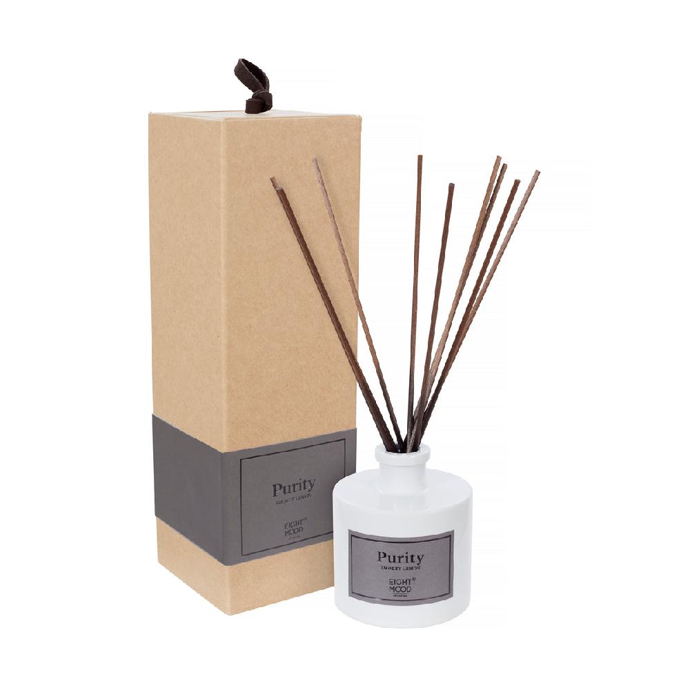 eight mood Purity Smokey lemon Diffuser H27.5xW8.7xD8.7cm Raven/Brown/White
