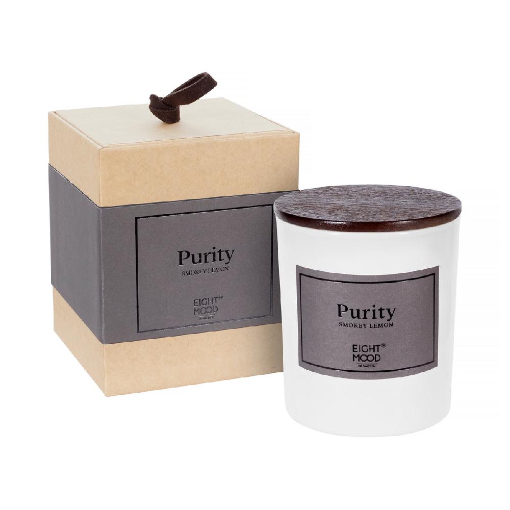 eight mood Purity Smokey Lemon Scented Candle H12xW9.8xD9.8cm