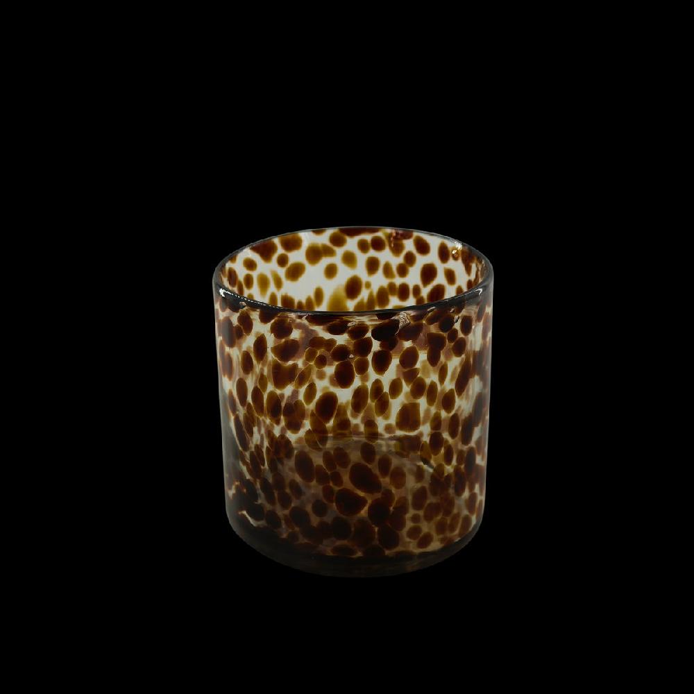 eight mood Quis Candle holder dia14 5xH14 5cm White/Brown