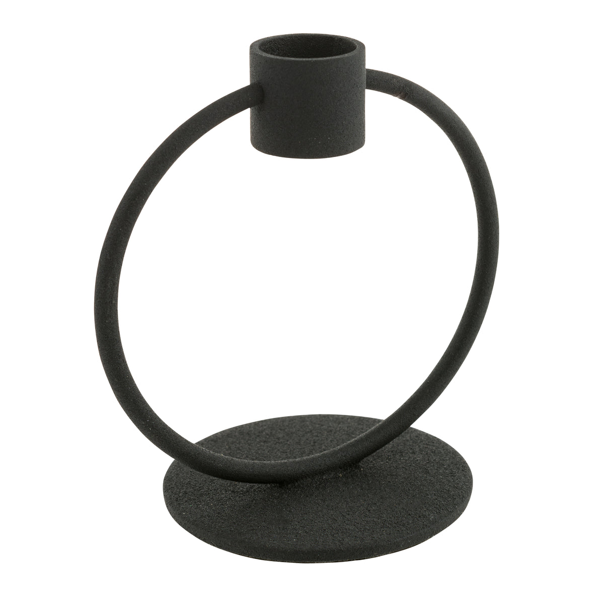 eight mood Sander Candle Holder H10.9xW7xD10 cm Black