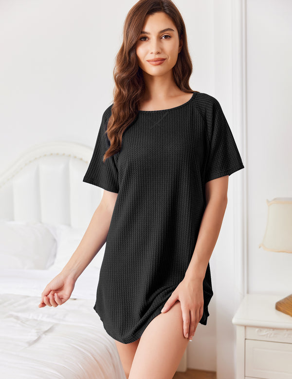 Ekouaer Cozy Waffle Knit Cover Ups Sleepshirts (US Only)