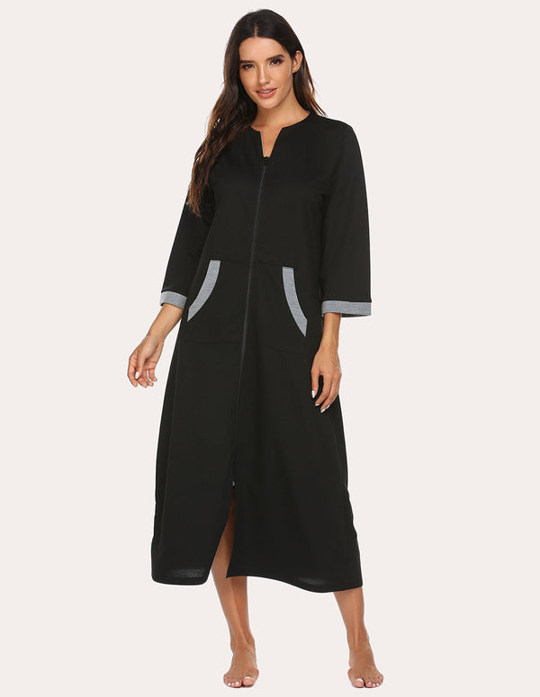 Ekouaer Ekouaer 3/4 Sleeves Long Robe Nightgowns (US Only)