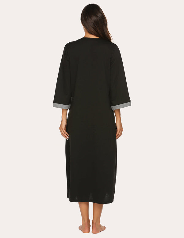 Ekouaer Ekouaer 3/4 Sleeves Long Robe Nightgowns (US Only)