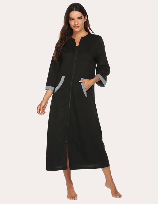ekouaer Ekouaer 3/4 Sleeves Long Robe Nightgowns (US Only)