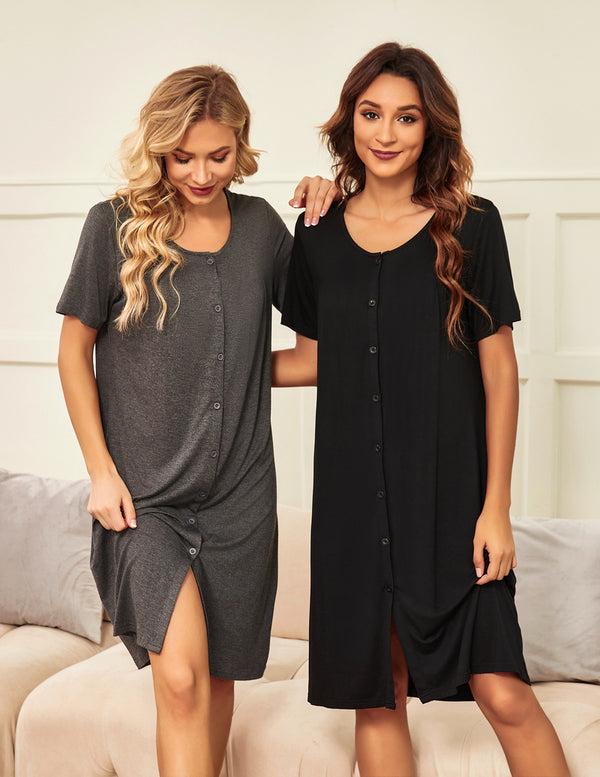 ekouaer Ekouaer 3 Pack Button Down Night Shirts Dress