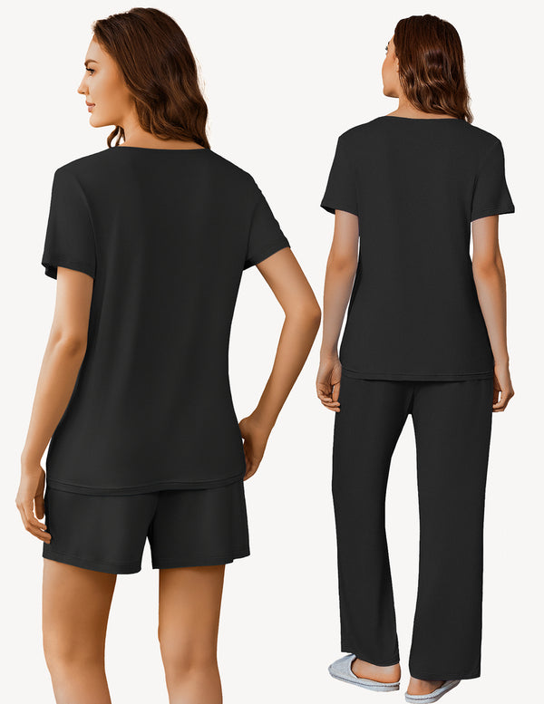 Ekouaer Ekouaer 3 PCS Maternity Nursing Pajamas Set