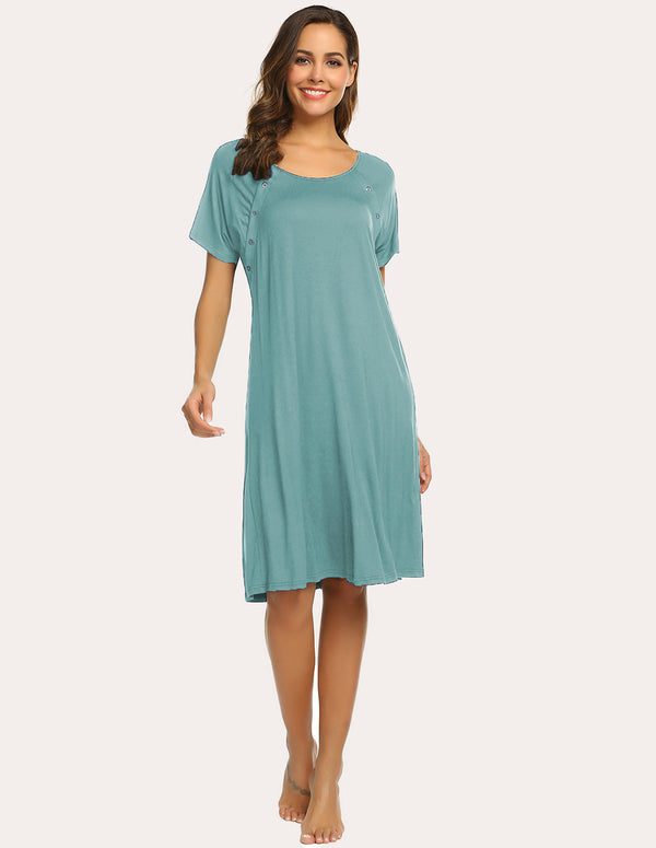 Ekouaer Ekouaer Breastfeeding Maternity Nightdress (US Only)