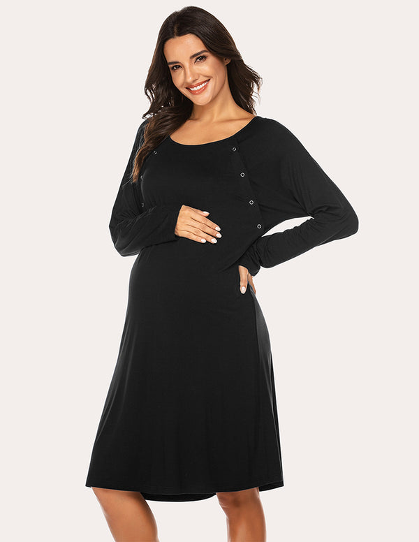 Ekouaer Ekouaer Breastfeeding Maternity Nightdress (US Only)