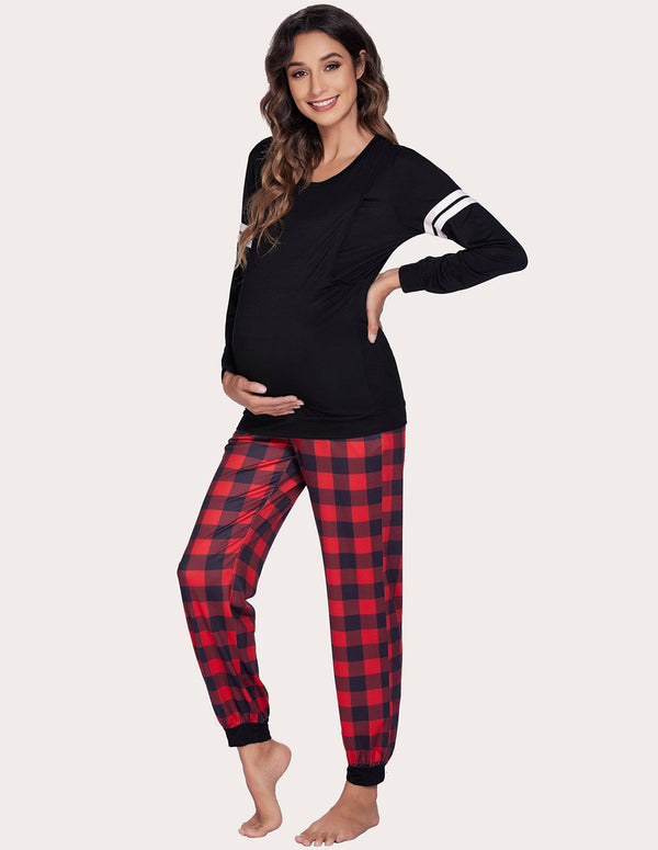 Ekouaer Ekouaer Breastfeeding Nursing Pajamas Set (US Only)