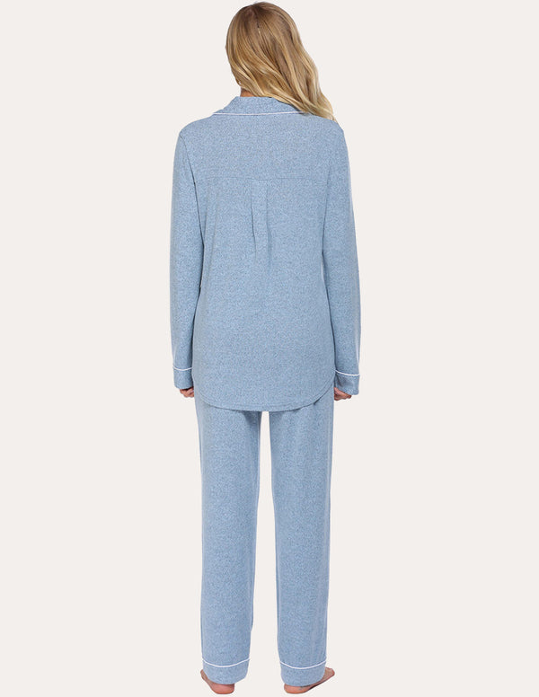 Ekouaer Casual Button Down Loungewear Set (US Only)