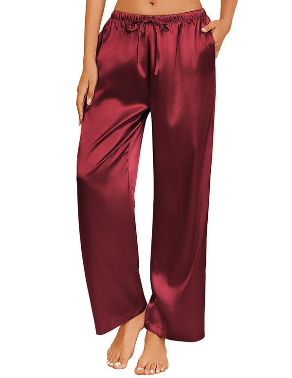 Ekouaer Casual Silk Satin Pajama Pants (US Only)