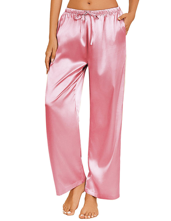 Ekouaer Casual Silk Satin Pajama Pants (US Only)