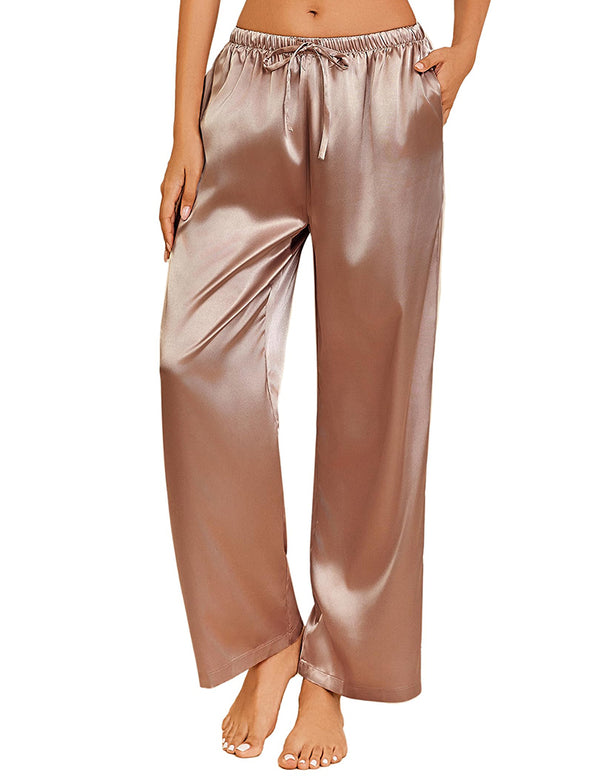 ekouaer Casual Silk Satin Pajama Pants (US Only)