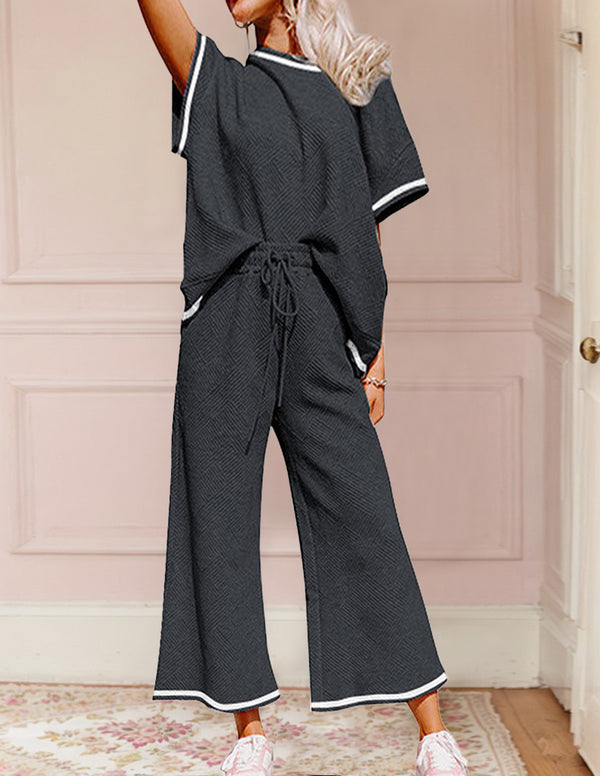 Ekouaer Casual Versatile Relaxed Pajama Set