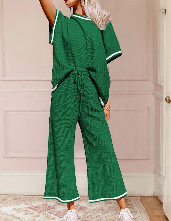 Ekouaer Casual Versatile Relaxed Pajama Set