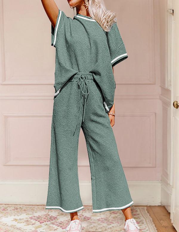 Ekouaer Casual Versatile Relaxed Pajama Set