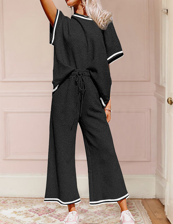 Ekouaer Casual Versatile Relaxed Pajama Set